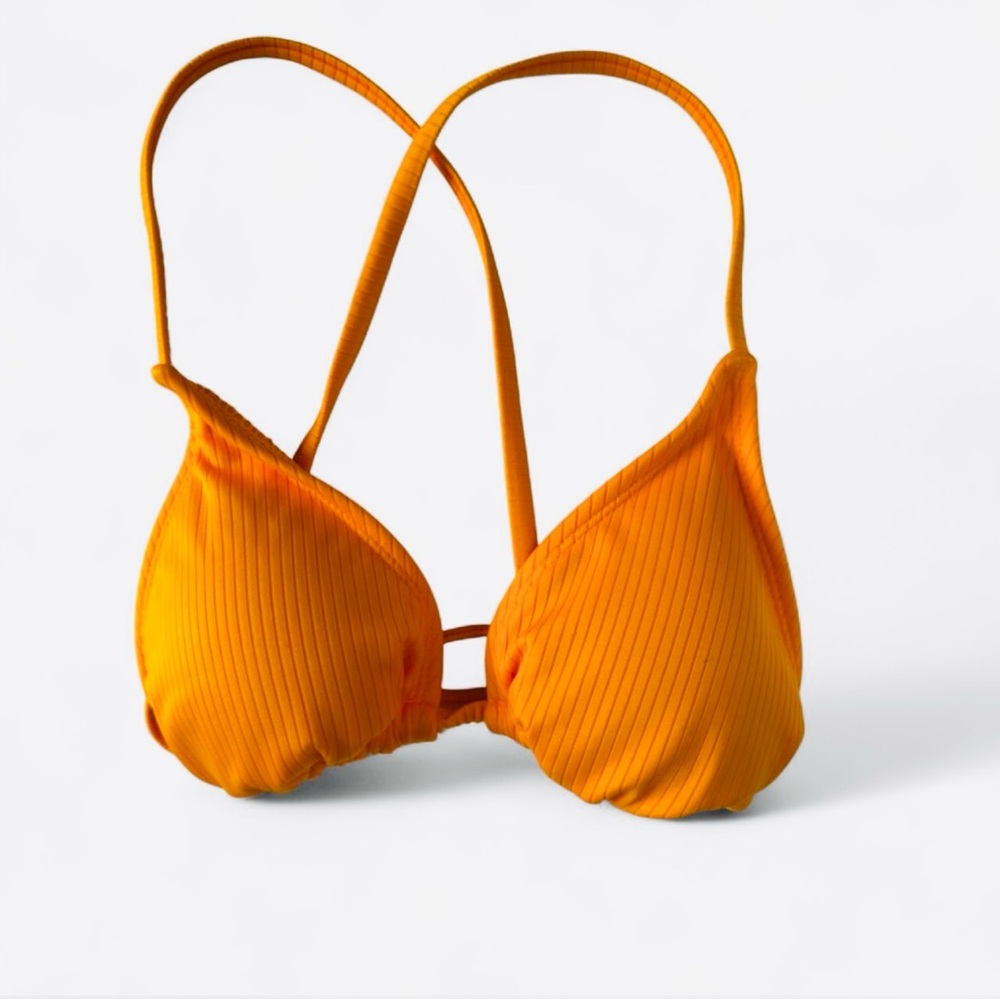 Wild Fable Ribbed Triangle String Bikini Top - Picture 1 of 6